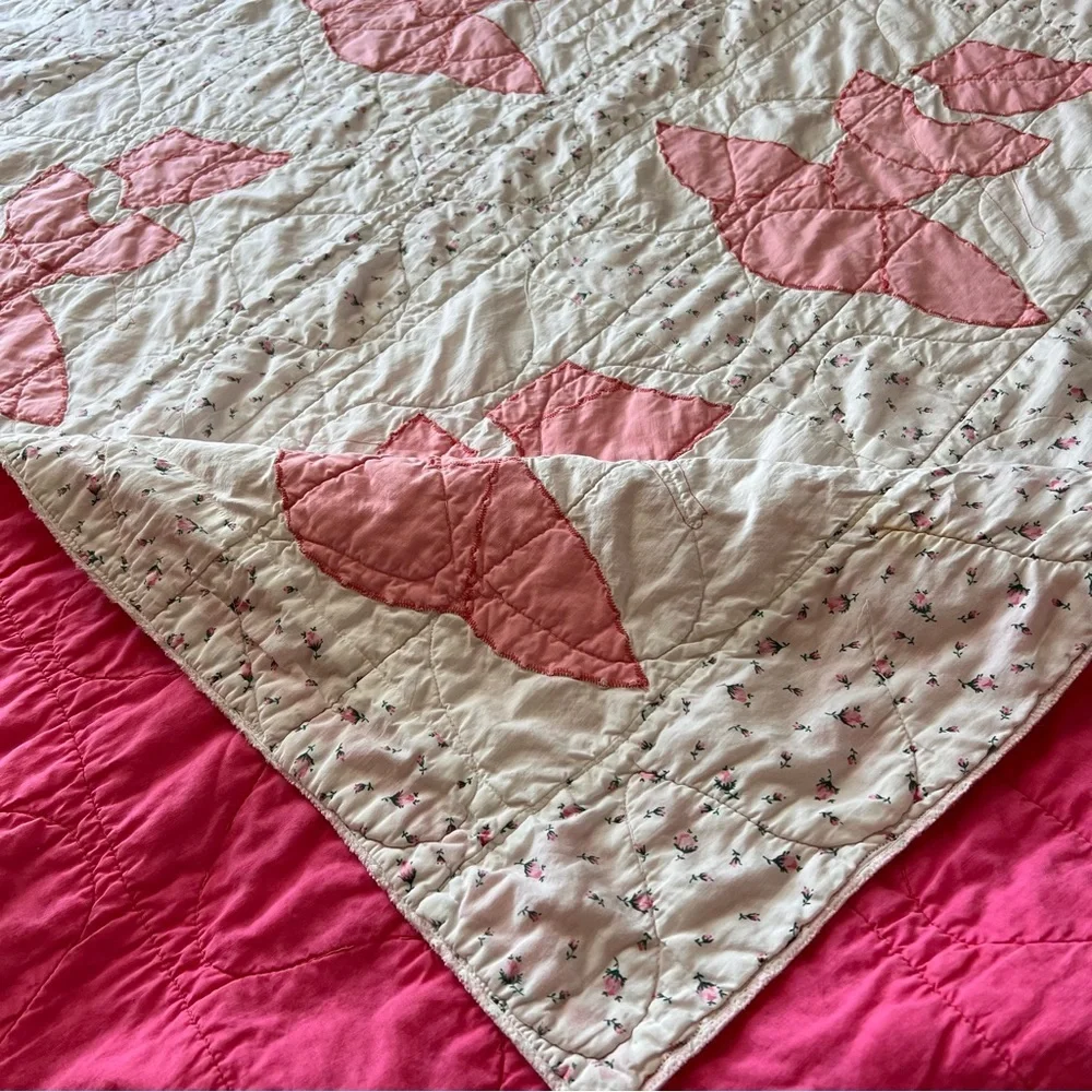 Vintage Handmade Cotton Parasol Petticoat Quilt.